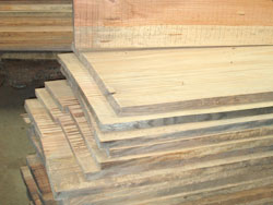 Milled 22 inch wide pine boards.